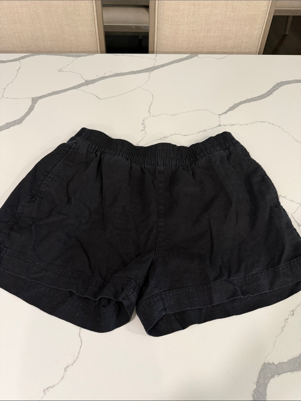 Women’s Black Casual Elastic-Waist Shorts old navy